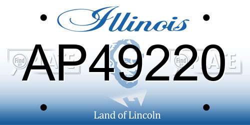 AP49220 Illinois License Plate