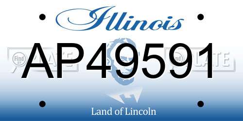 AP49591 Illinois License Plate