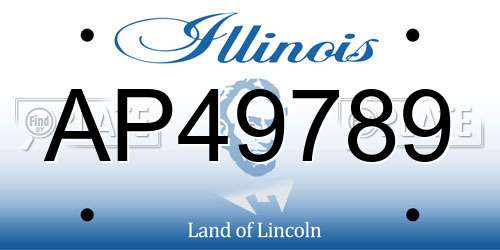 AP49789 Illinois License Plate