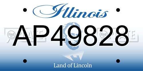 AP49828 Illinois License Plate