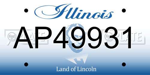 AP49931 Illinois License Plate