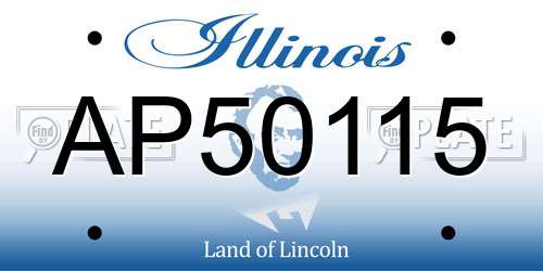AP50115 Illinois License Plate