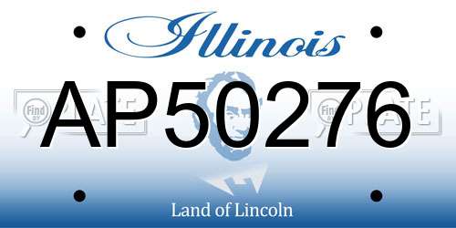 AP50276 Illinois License Plate