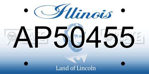 AP50455 Illinois License Plate