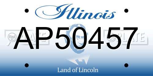 AP50457 Illinois License Plate