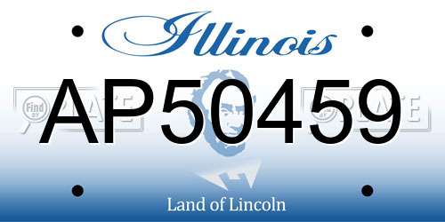 AP50459 Illinois License Plate