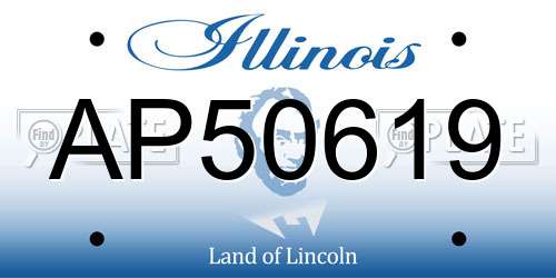 AP50619 Illinois License Plate
