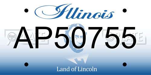AP50755 Illinois License Plate