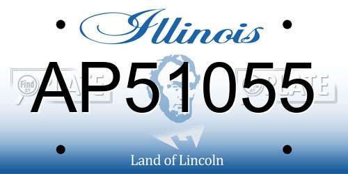 AP51055 Illinois License Plate