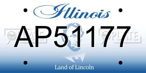 AP51177 Illinois License Plate