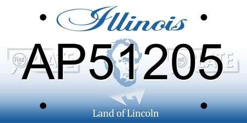 AP51205 Illinois License Plate