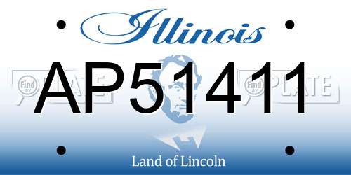 AP51411 Illinois License Plate