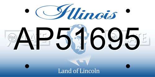 AP51695 Illinois License Plate