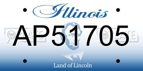 AP51705 Illinois License Plate