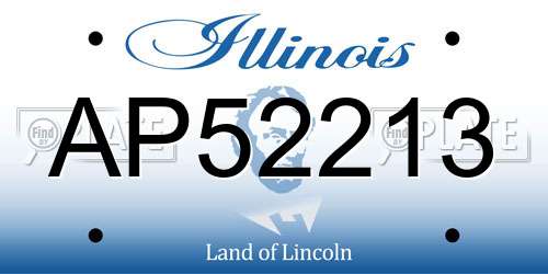 AP52213 Illinois License Plate