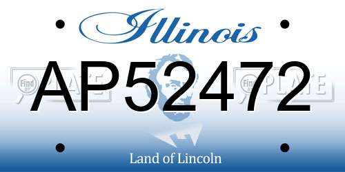 AP52472 Illinois License Plate