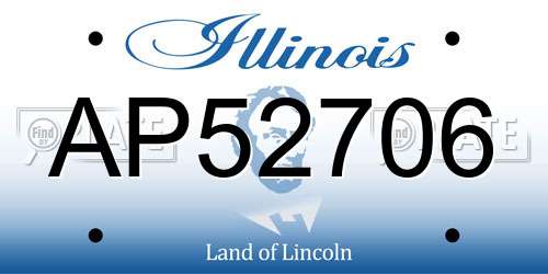 AP52706 Illinois License Plate