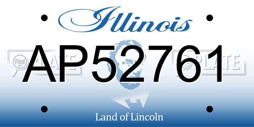 AP52761 Illinois License Plate