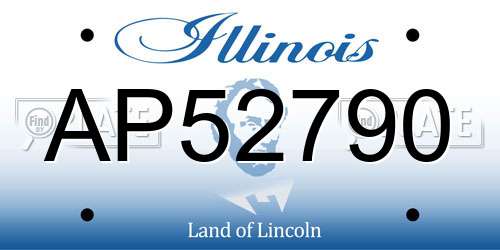 AP52790 Illinois License Plate