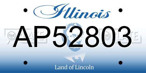 AP52803 Illinois License Plate