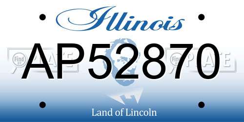AP52870 Illinois License Plate