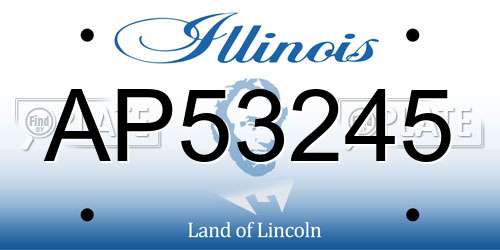 AP53245 Illinois License Plate