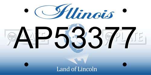 AP53377 Illinois License Plate