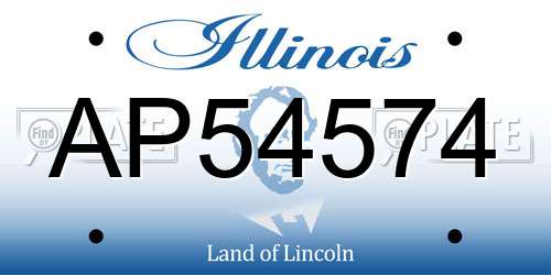 AP54574 Illinois License Plate
