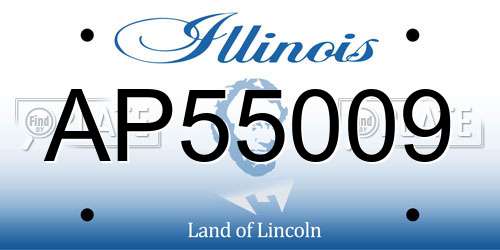 AP55009 Illinois License Plate