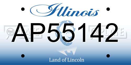 AP55142 Illinois License Plate