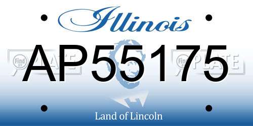 AP55175 Illinois License Plate
