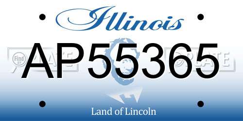 AP55365 Illinois License Plate