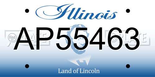AP55463 Illinois License Plate