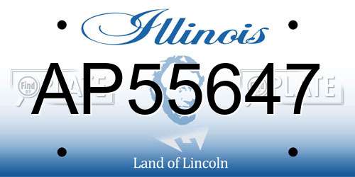 AP55647 Illinois License Plate