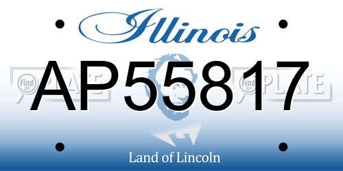 AP55817 Illinois License Plate
