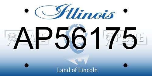 AP56175 Illinois License Plate