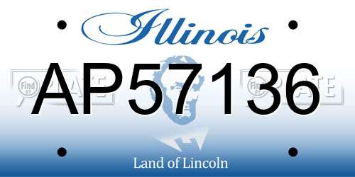 AP57136 Illinois License Plate