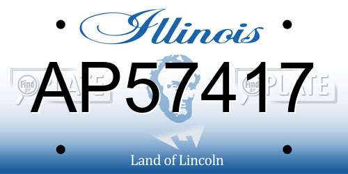 AP57417 Illinois License Plate
