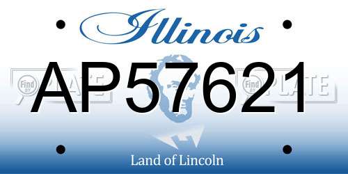 AP57621 Illinois License Plate