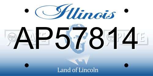 AP57814 Illinois License Plate