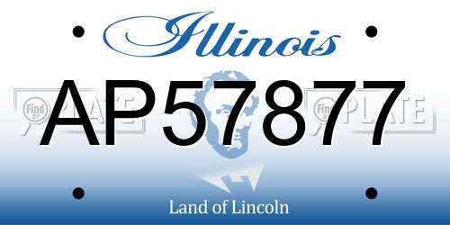 AP57877 Illinois License Plate