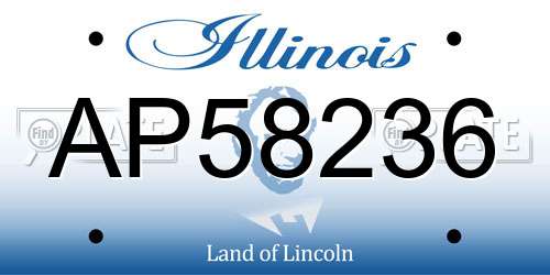AP58236 Illinois License Plate