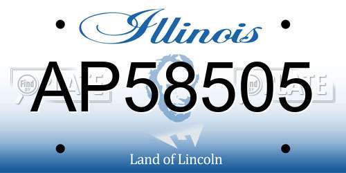 AP58505 Illinois License Plate