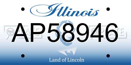 AP58946 Illinois License Plate