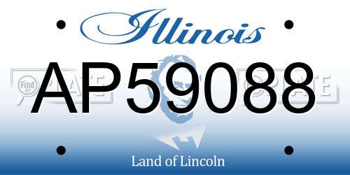 AP59088 Illinois License Plate