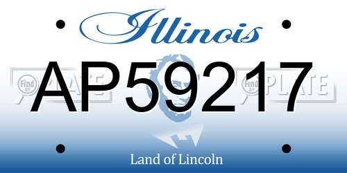 AP59217 Illinois License Plate