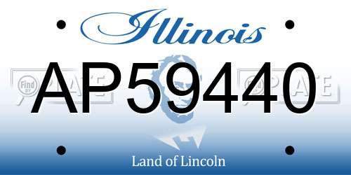 AP59440 Illinois License Plate