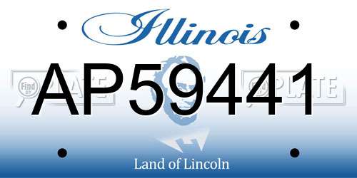 AP59441 Illinois License Plate