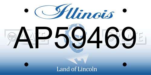 AP59469 Illinois License Plate