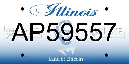 AP59557 Illinois License Plate